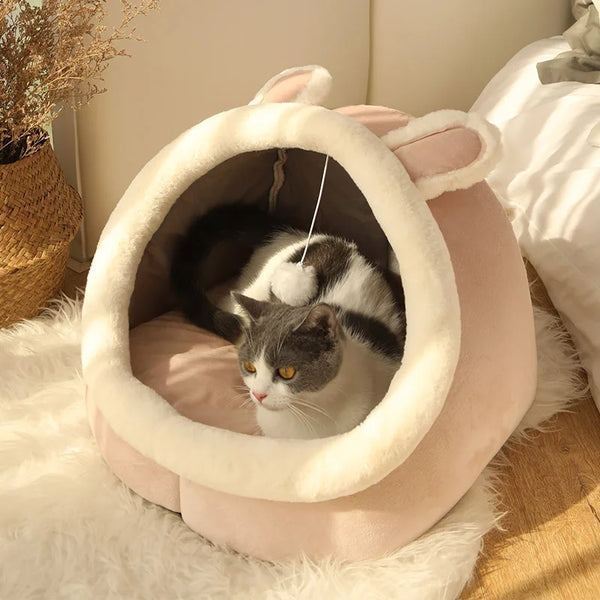CozyTail Warm Pet Cave Bed